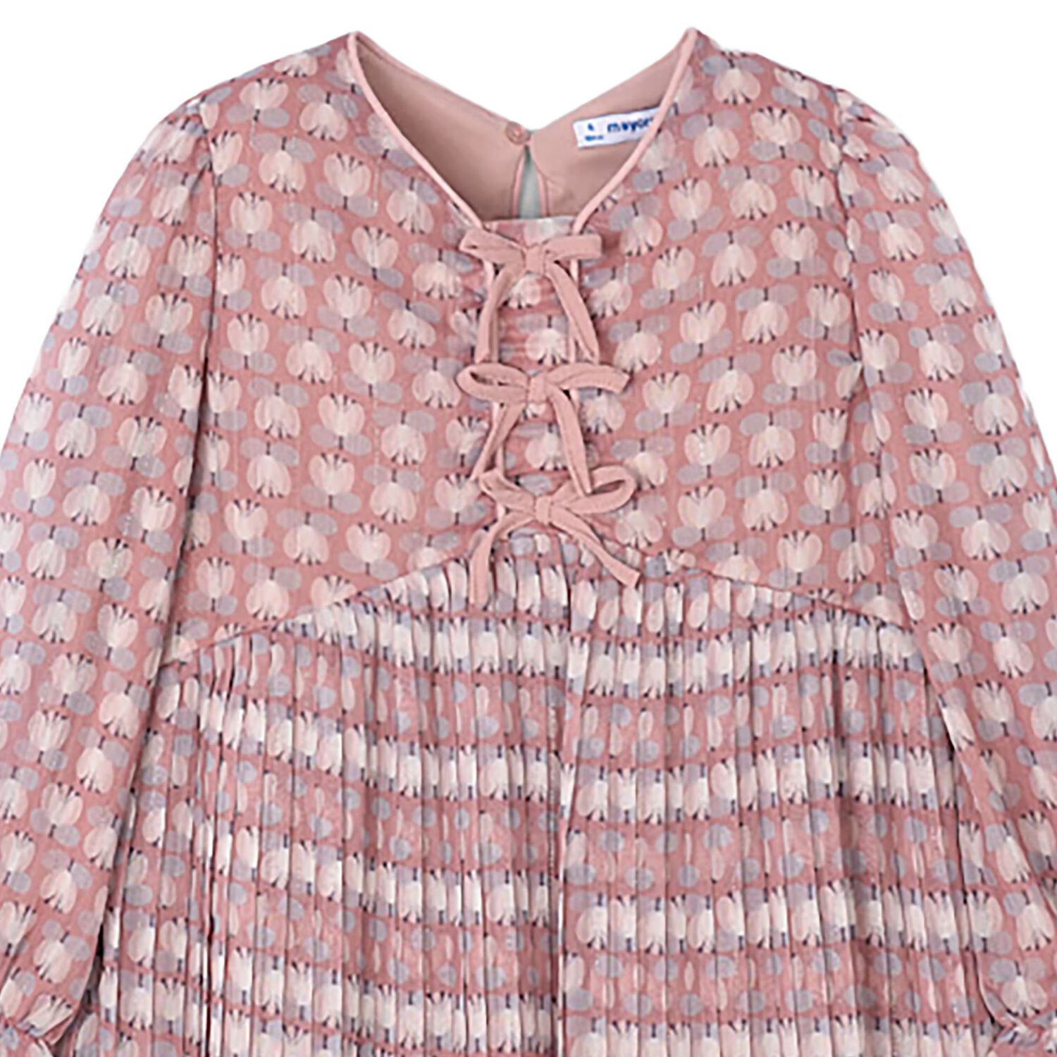 Girls Pink Floral Dress, 2, hi-res