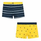 Boys Yellow & Navy Swimming Trunks (2-Piece), 1, hi-res