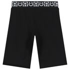 Boys Black Logo Shorts, 1, hi-res