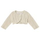 Baby Girls Gold Knitted Cardigan, 1, hi-res