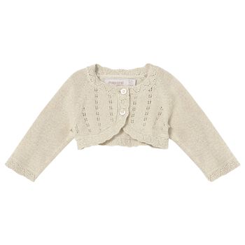Baby Girls Gold Knitted Cardigan