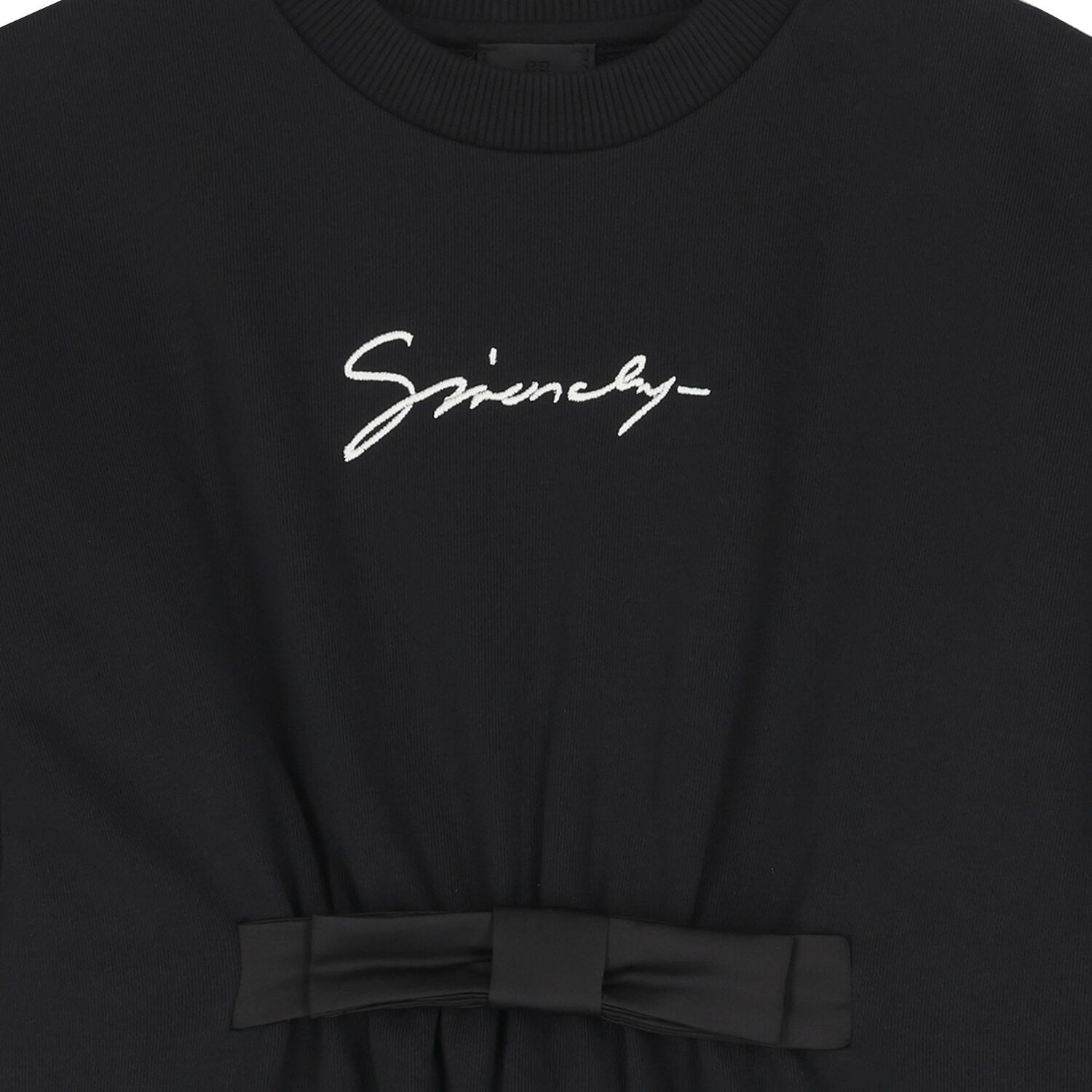 Girls Black Logo Dress, 1, hi-res