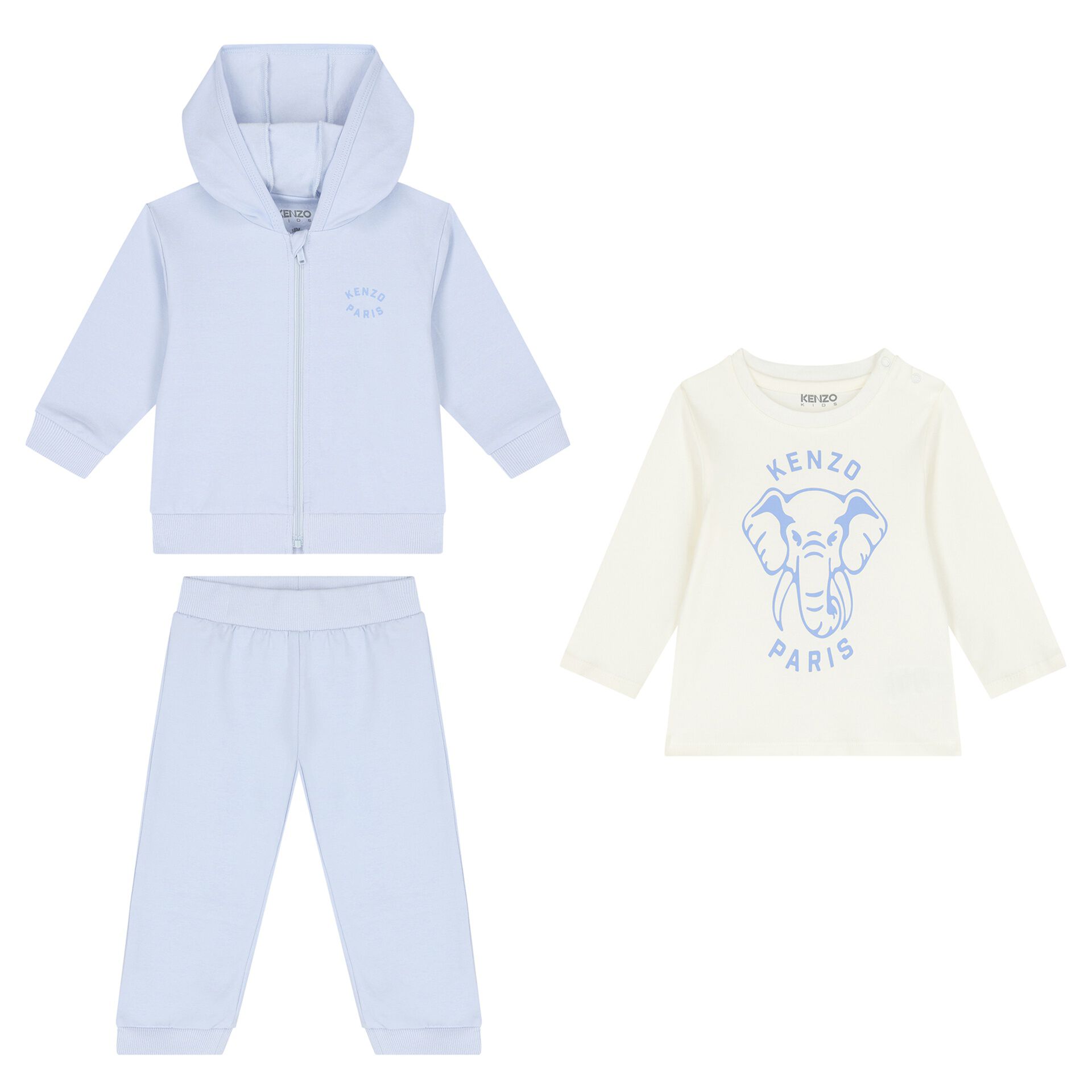KENZO KIDS Blue Elephant Baby Tracksuit Set Junior Couture UK