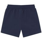 Younger Boys Navy Blue Shorts, 1, hi-res