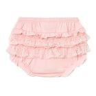 Baby Girls Pink Ruffled Knickers, 1, hi-res