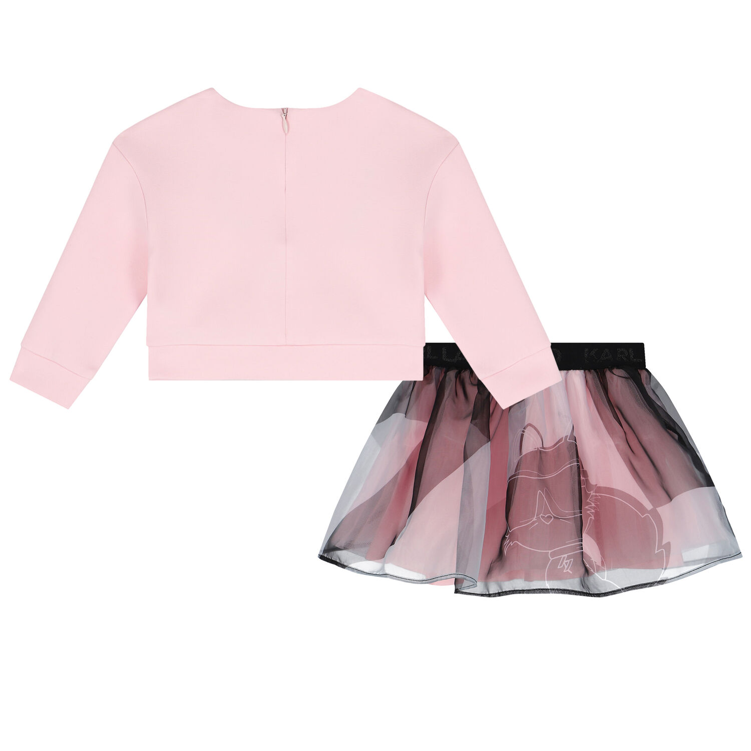 Younger Girls Pink Logo Skirt Set, 1, hi-res
