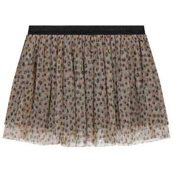 Boboli Girls Beige & Black Skirt, 1 Girls Beige & Black Skirt
