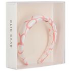 Girls Pink & White Floral Padded Headband, 2, hi-res