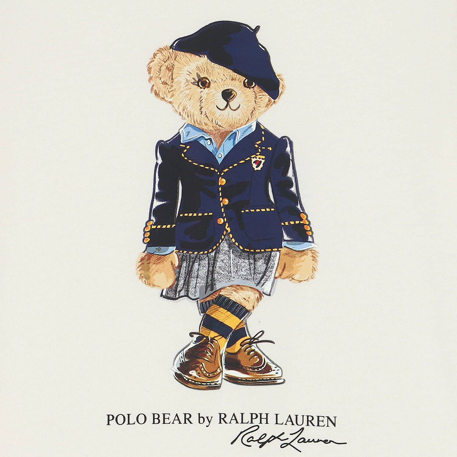 Girls Ivory Logo Long Sleeve Top, 1, hi-res