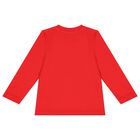 Red Teddy Bear Logo Long Sleeve Top, 2, hi-res