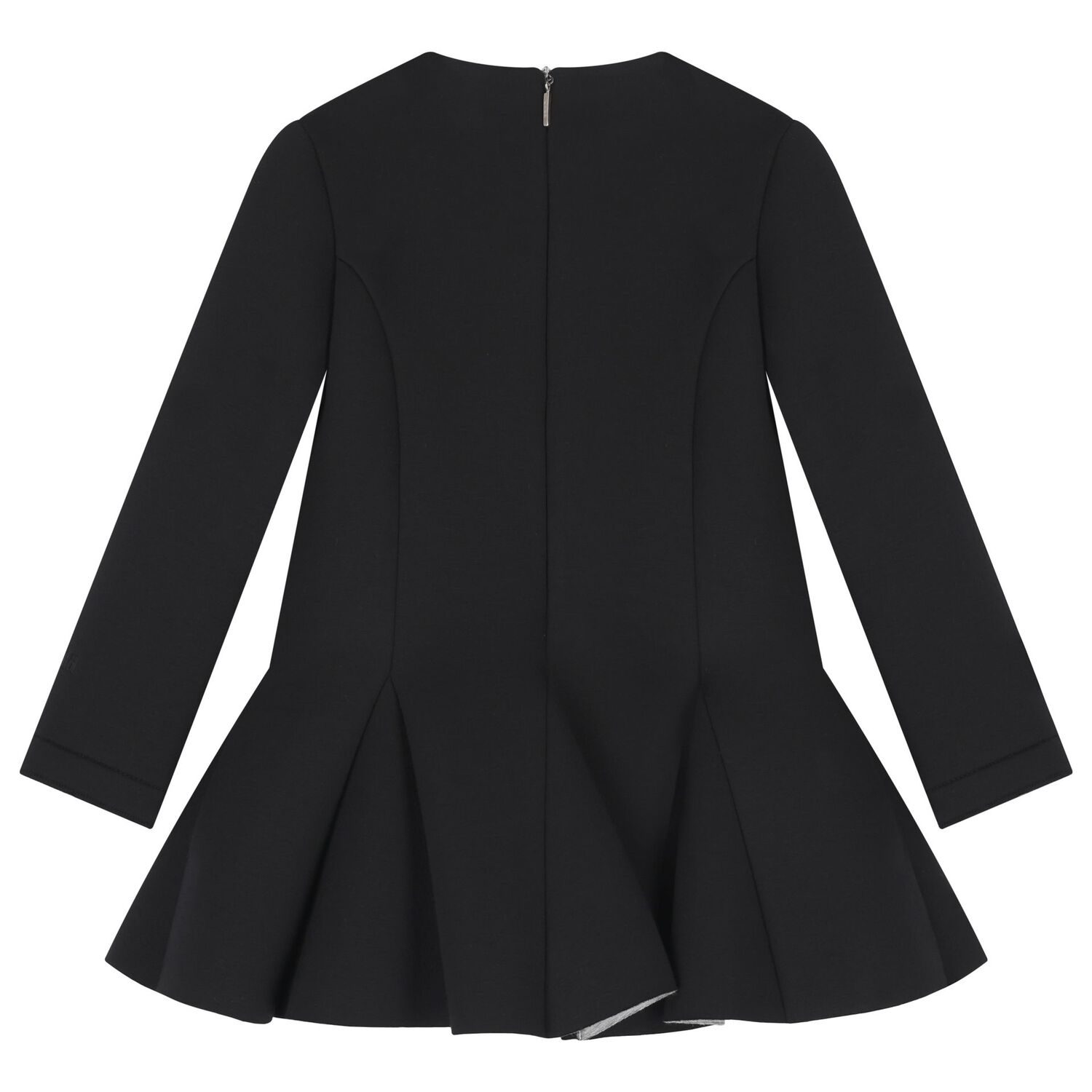 Girls Black Logo Scuba Dress, 1, hi-res