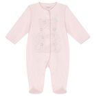 Baby Girls Pink Teddy Bear Babygrow, 2, hi-res