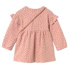 Younger Girls Pink Polka Dot Dress Set, 1, hi-res