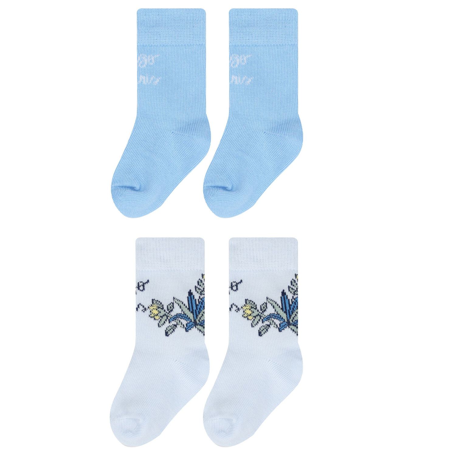 Blue & Grey Logo Baby Socks ( 2-Pack ), 2, hi-res