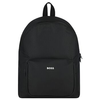 Boys Black Logo Backpack