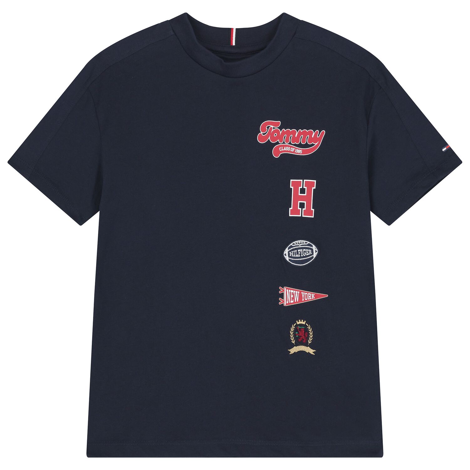 Boys Navy Blue Logo T-Shirt, 1, hi-res