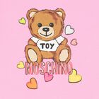 Younger Girls Pink Teddy Bear Logo Dress, 2, hi-res