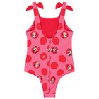 Girls Pink & Red Minnie Mouse Swimsuit, 1, hi-res