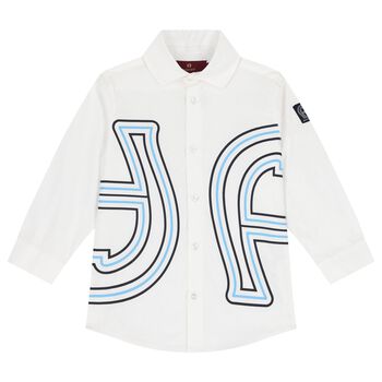 Boys White Logo Shirt