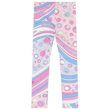 Girls Pink & Lilac Fontane Leggings