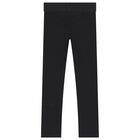 Girls Black Logo Leggings, 1, hi-res