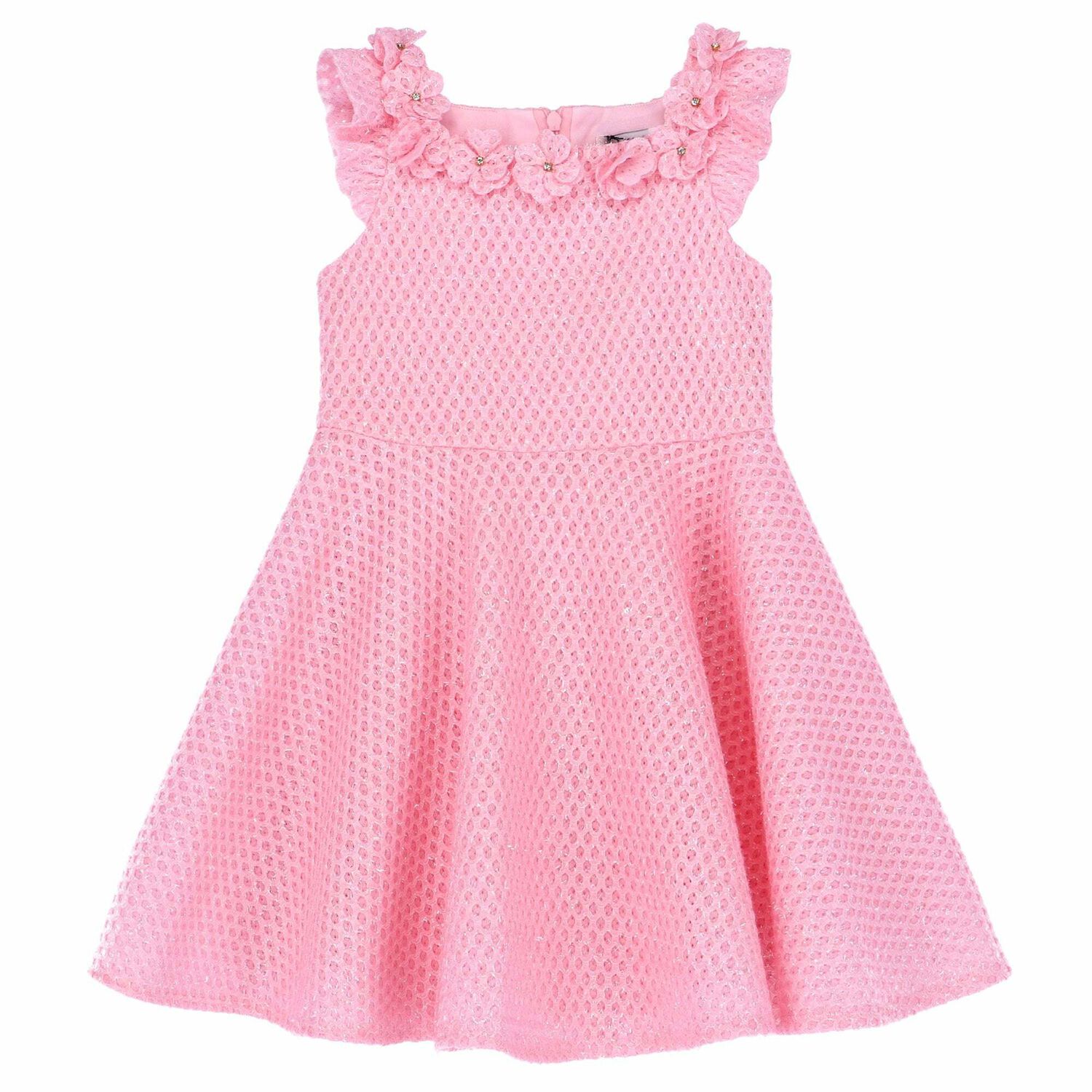 Girls Pink Embellished Dress, 1, hi-res