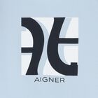 Baby Boys Blue & White Logo Babygrow, 1, hi-res