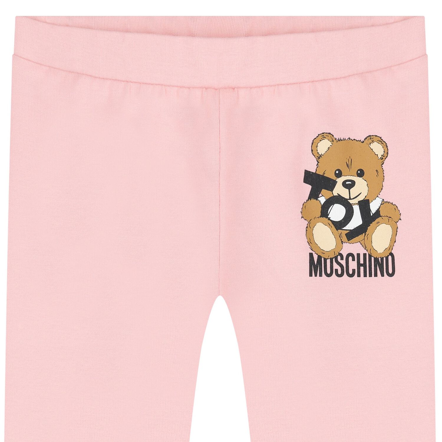 Younger Girls Pink Teddy Bear Logo Leggings, 1, hi-res image number null
