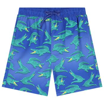Boys Blue Swim Crocodile Shorts