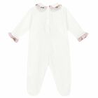 Baby Girls White Printed Babygrow, 1, hi-res
