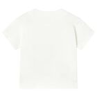 Younger Boys Ivory Football T-Shirt, 1, hi-res