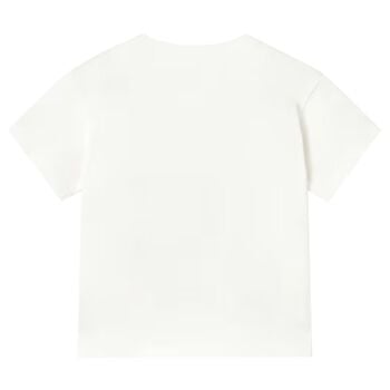 Younger Boys Ivory Football T-Shirt