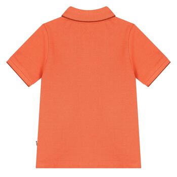 Younger Boys Orange Logo Polo Shirt
