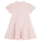 Girls Pink Logo Flared Dress, 1, hi-res