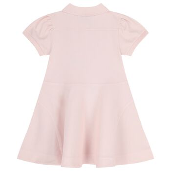 Girls Pink Logo Flared Dress