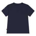 Younger Boys Navy Blue Logo T-Shirt, 2, hi-res
