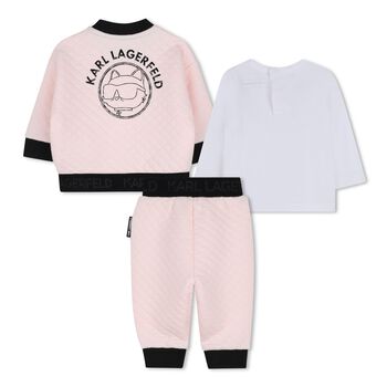 Younger Girls Pink Choupette Tracksuit Set