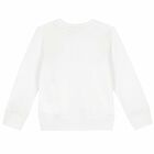 Girls White Logo Sweatshirt, 1, hi-res