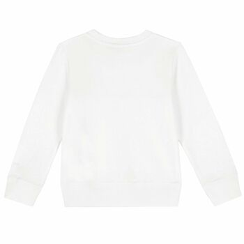 Girls White Logo Sweatshirt