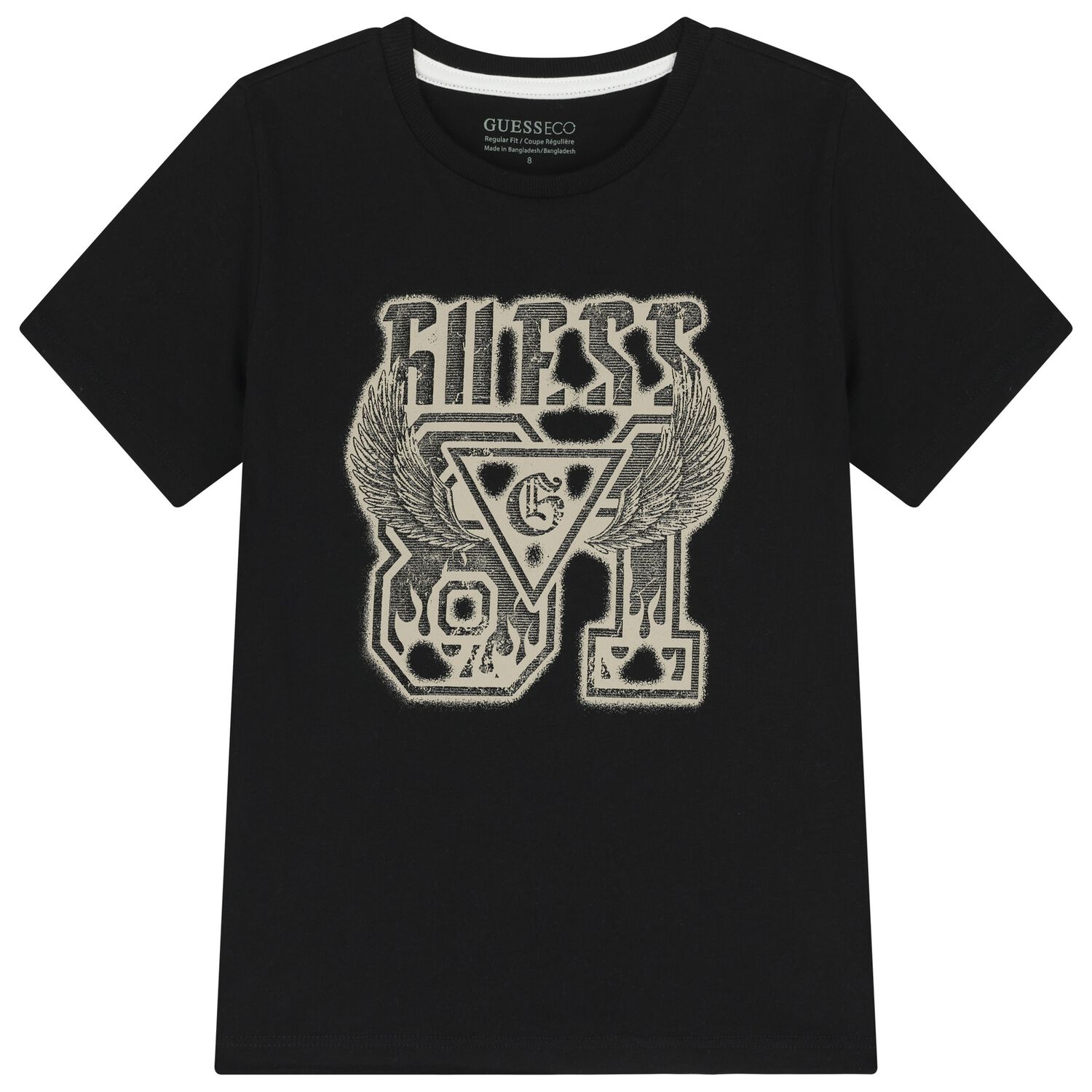 Boys Black Logo T-Shirt, 2, hi-res