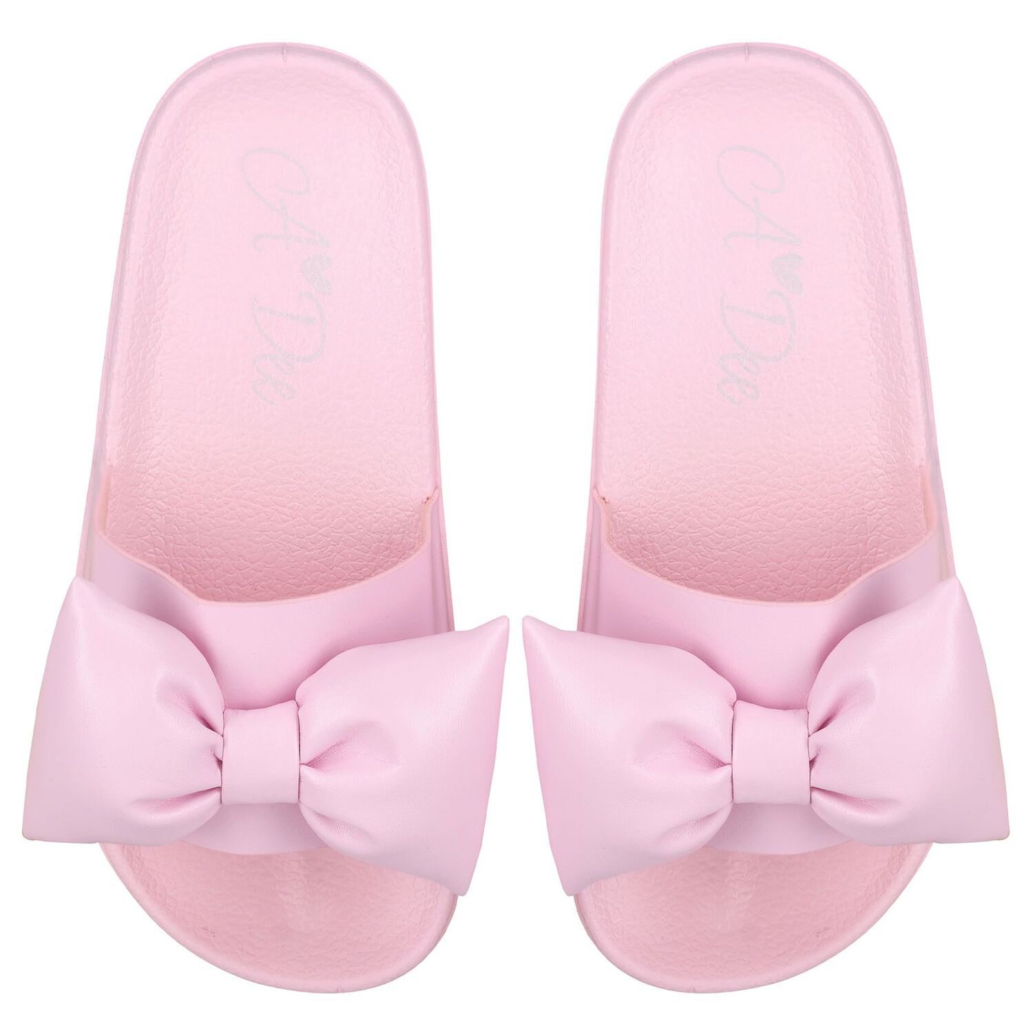 Girls Pink Bow Sliders, 1, hi-res image number null