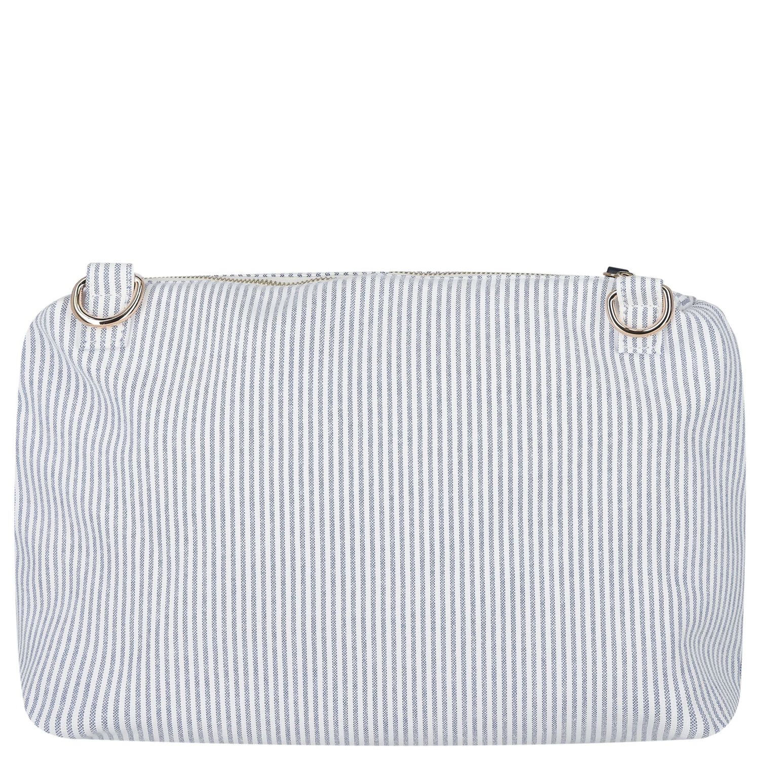 Baby Girls Blue Logo Striped Changing Bag, 1, hi-res