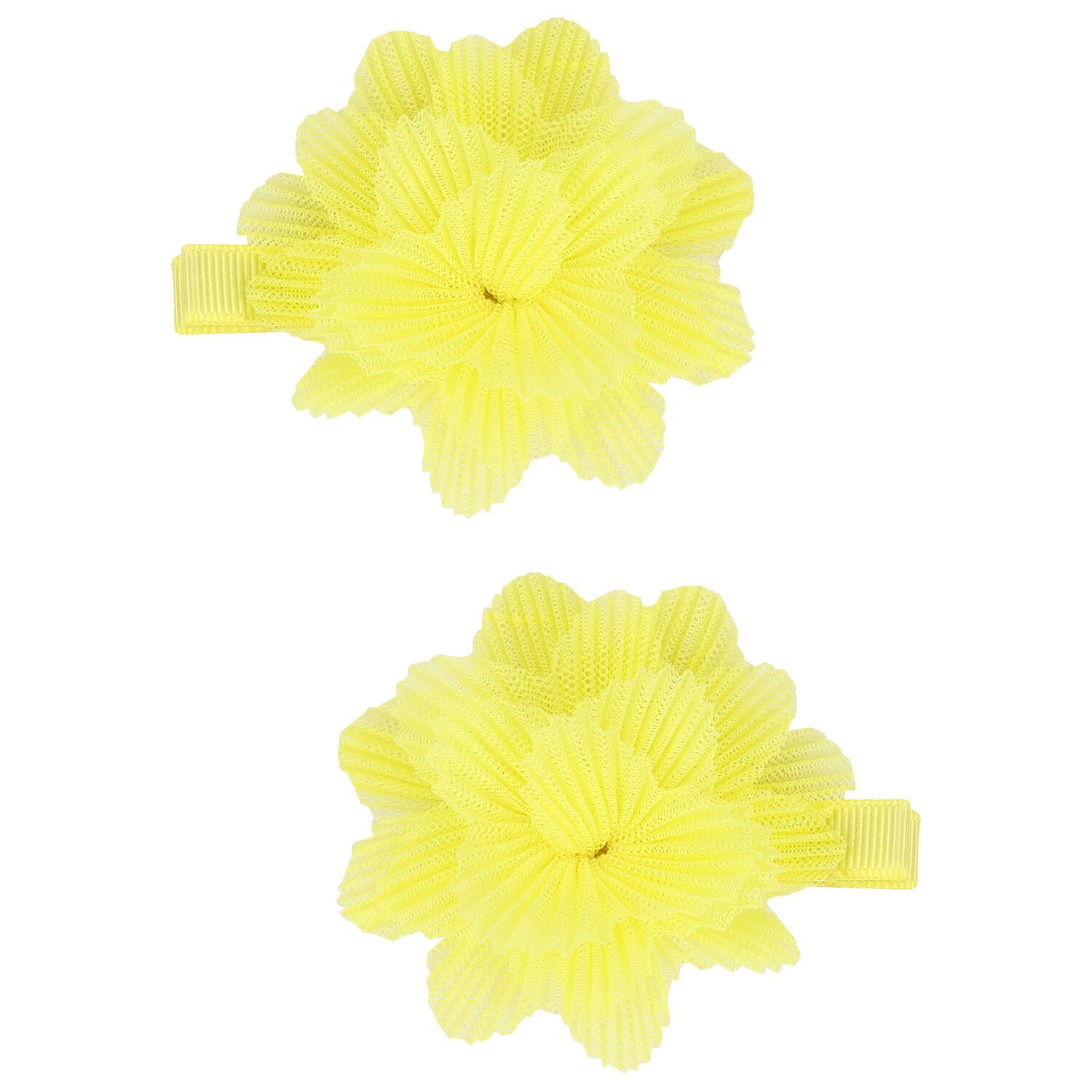 Girls Yellow Flower Hairclips ( 2-Pack ), 1, hi-res