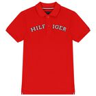 Boys Red Logo Polo Shirt, 2, hi-res