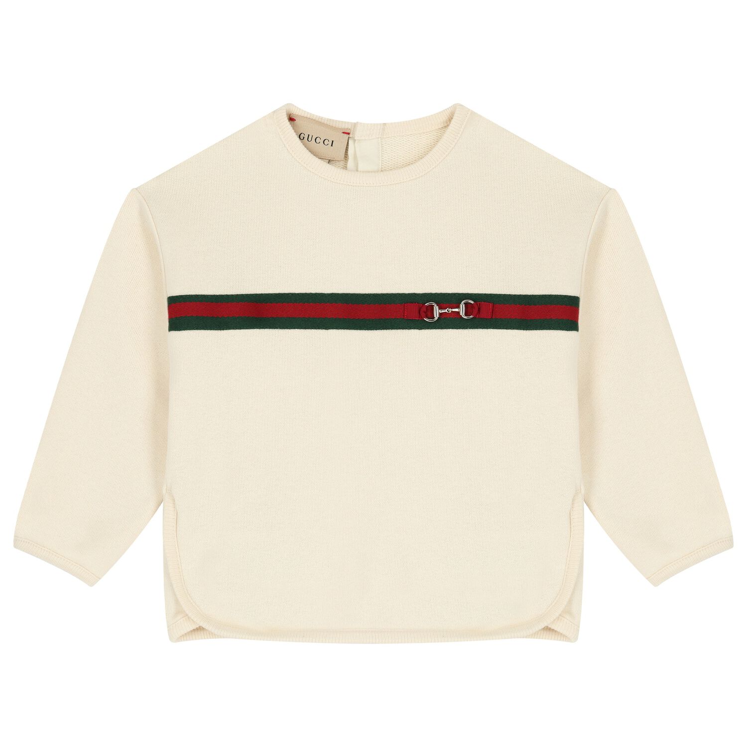 Ivory Web Striped Sweatshirt, 1, hi-res
