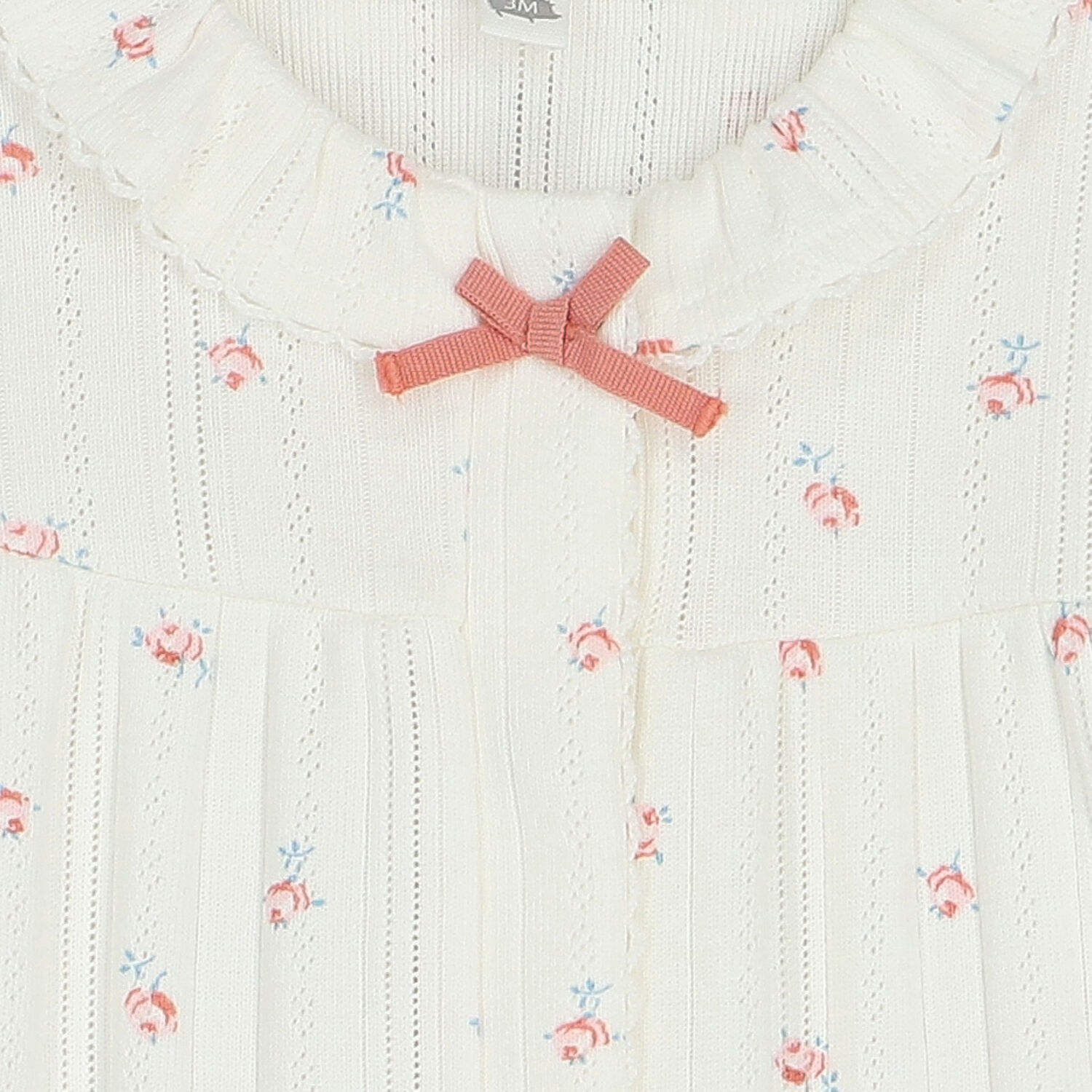 Baby Girls Ivory Floral Babygrow, 1, hi-res