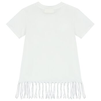 Girls White Logo Dress