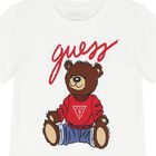 White Teddy Bear Logo T-Shirt, 1, hi-res