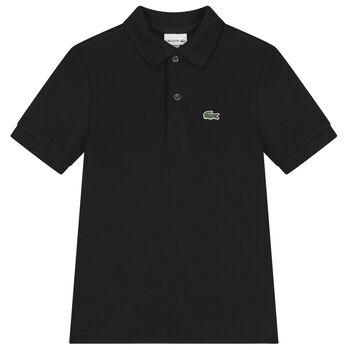 Boys Black Logo Polo Shirt