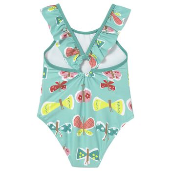 Younger Girls Aqua Bugs Swimsuit